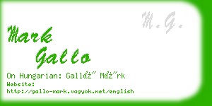 mark gallo business card